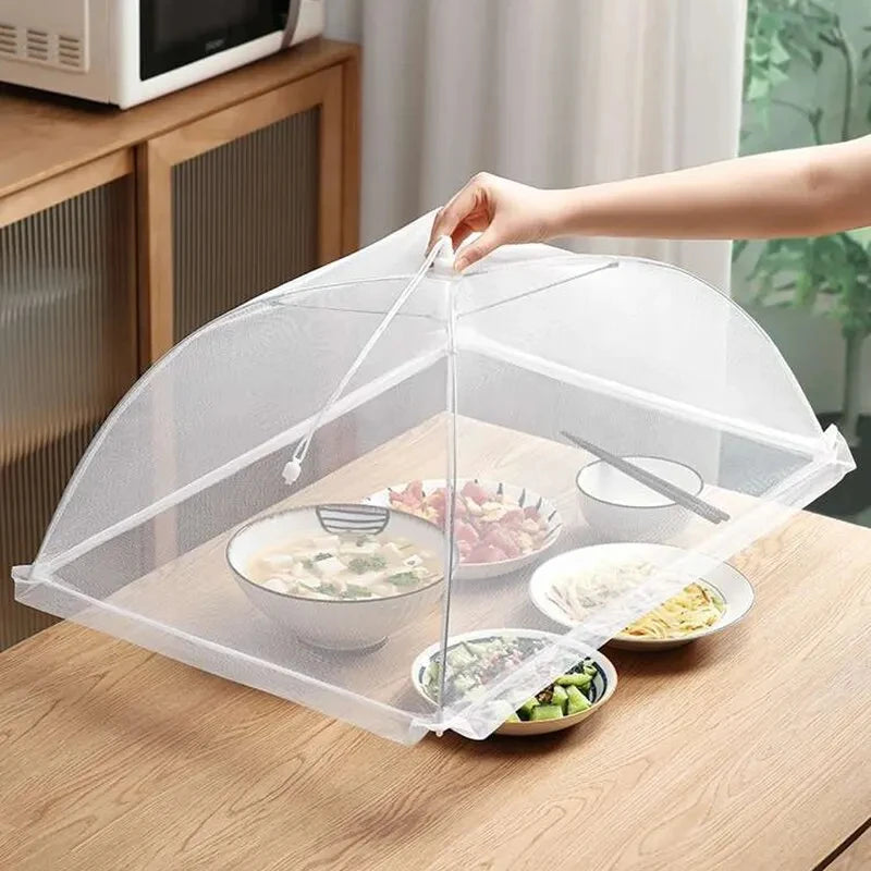 Food Cover Mesh, Folding Washable Flies Tables Cover, Insect Proof Protective Dish Covers Home Kitchen Storage Accessaries