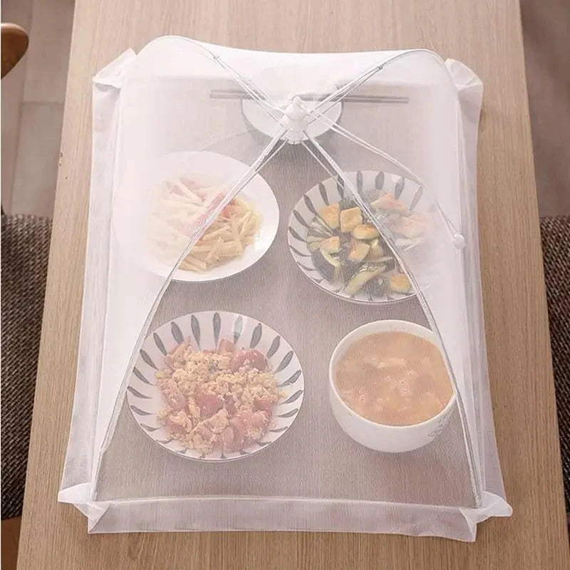 Food Cover Mesh, Folding Washable Flies Tables Cover, Insect Proof Protective Dish Covers Home Kitchen Storage Accessaries