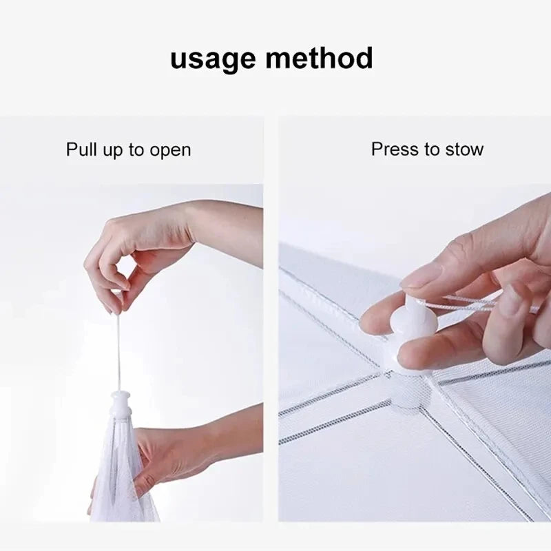 Food Cover Mesh, Folding Washable Flies Tables Cover, Insect Proof Protective Dish Covers Home Kitchen Storage Accessaries
